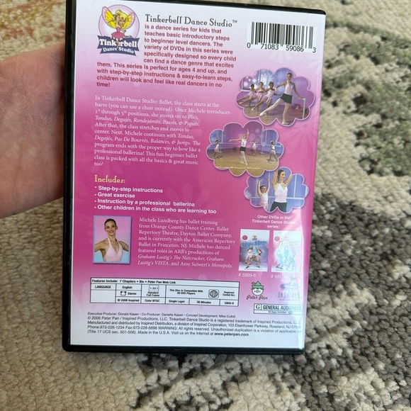 Tinkerbell’s Learn Ballet Step by Step DVD Ages 4+ Children’s Like New - Picture 5 of 7